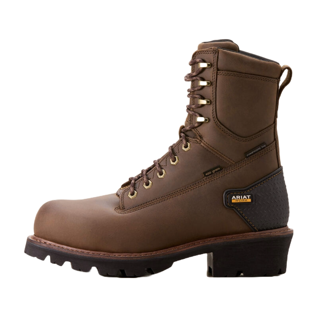 Ariat 10018567 Powerline 8 inch H2O Waterproof 400g Insulated Comp Toe - Mens 10 D from GME Supply